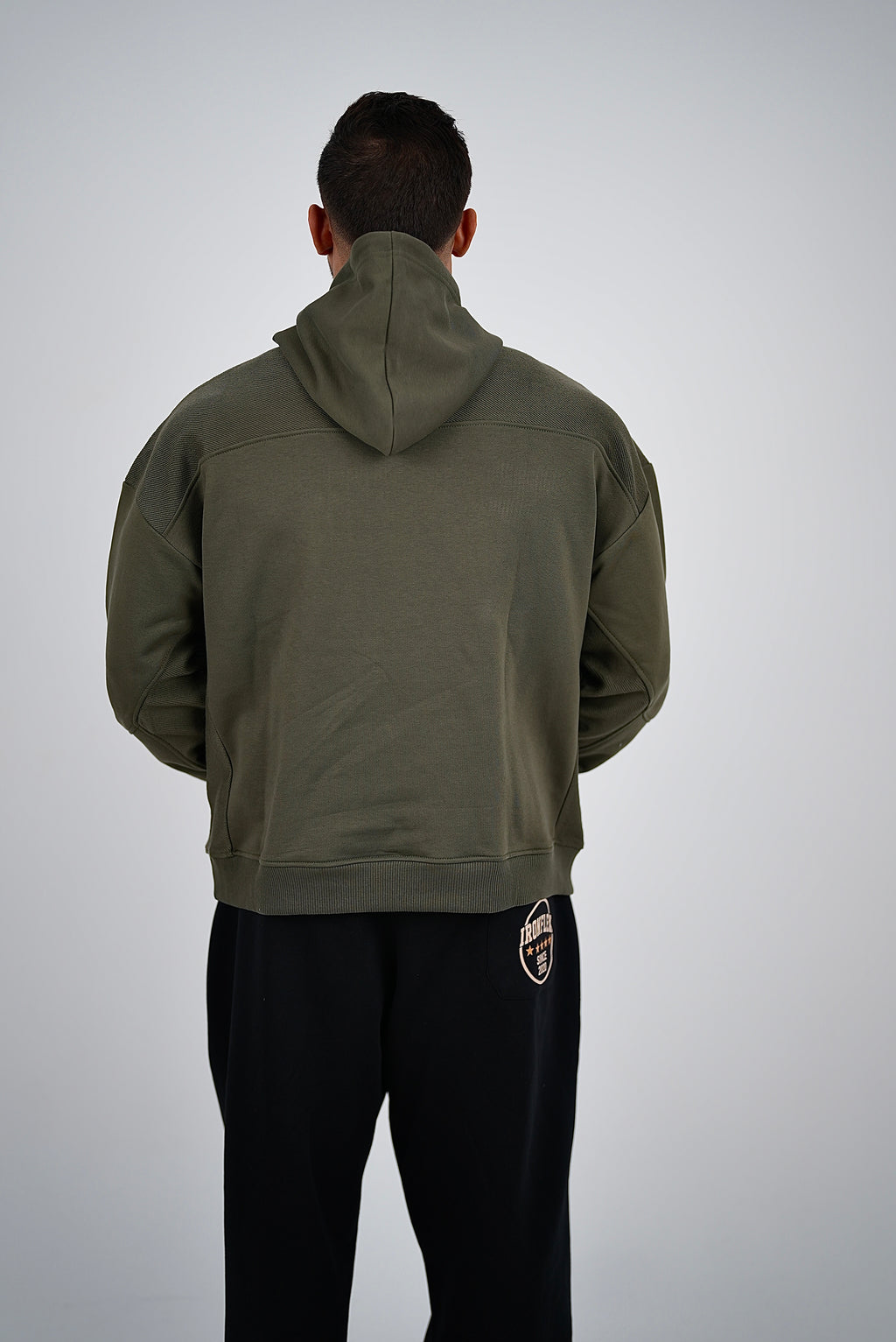HeavyDuty Army cropped Oversized  Hoodie
