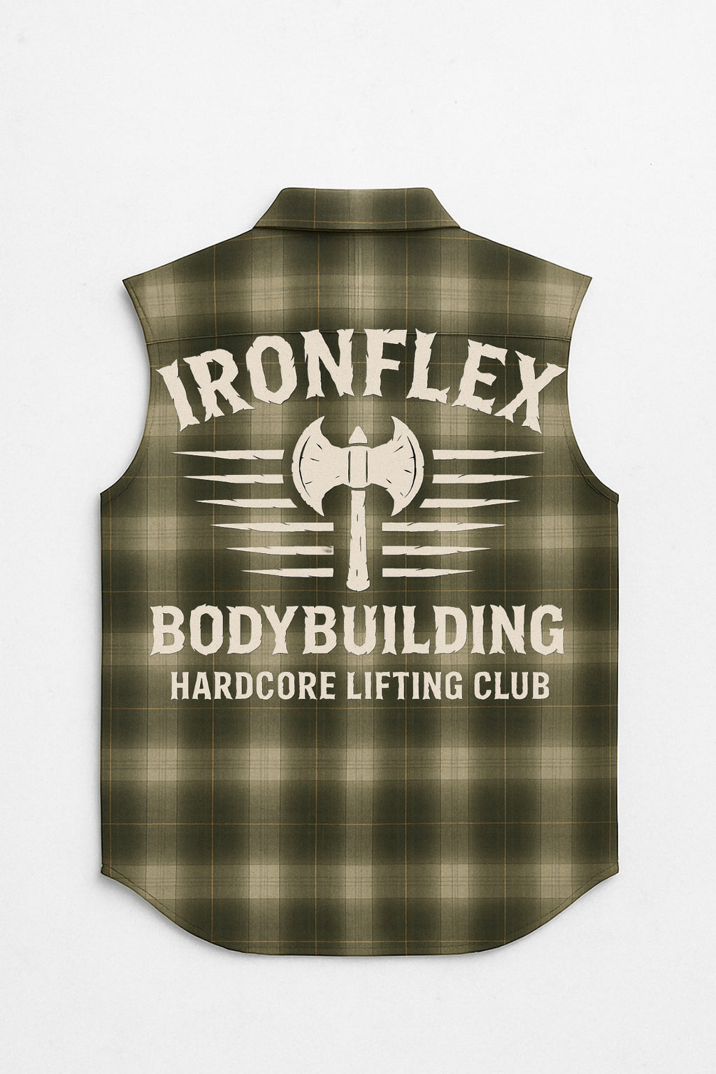 Olive drab Edition sleeveless Flannel