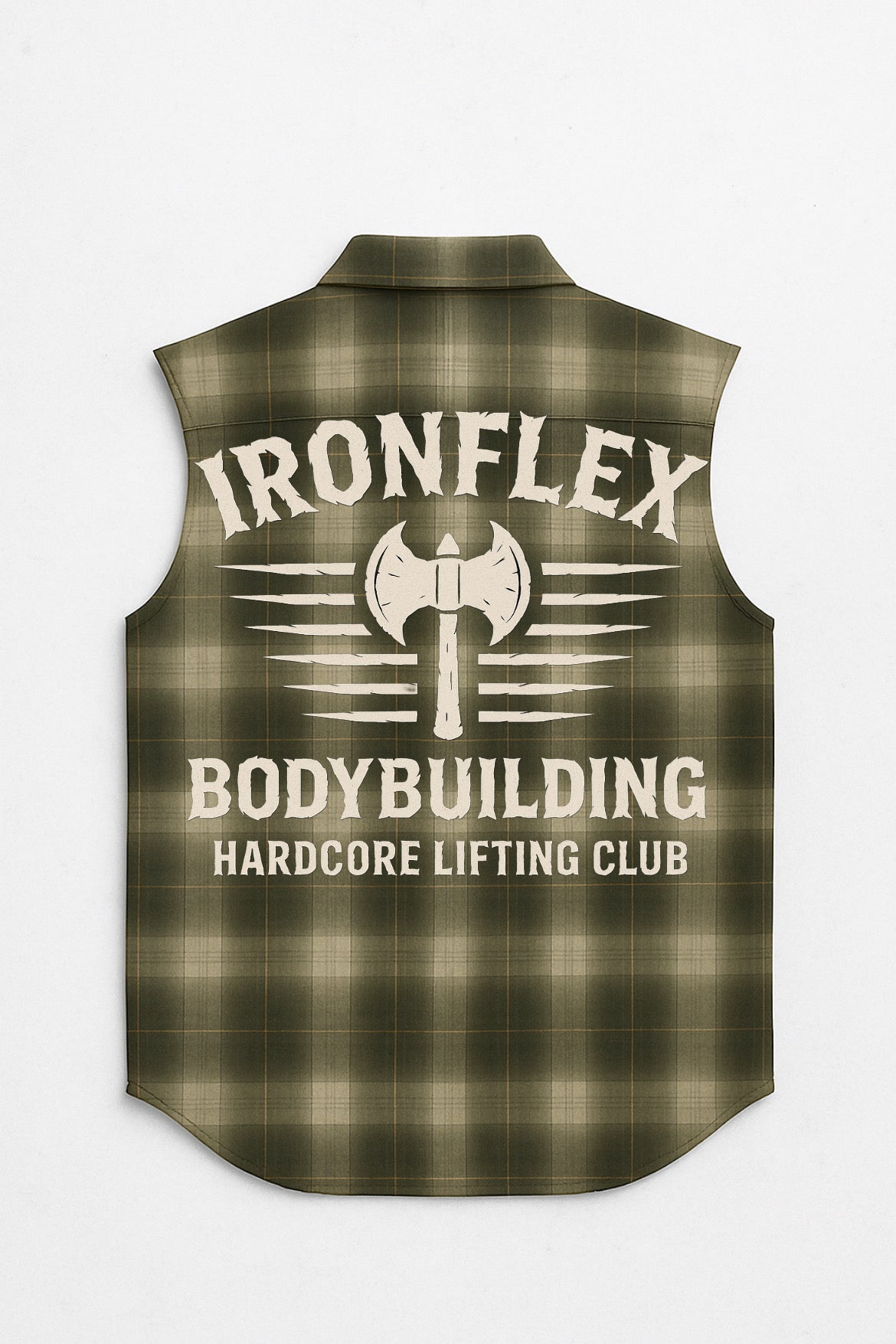 Olive drab Edition sleeveless Flannel