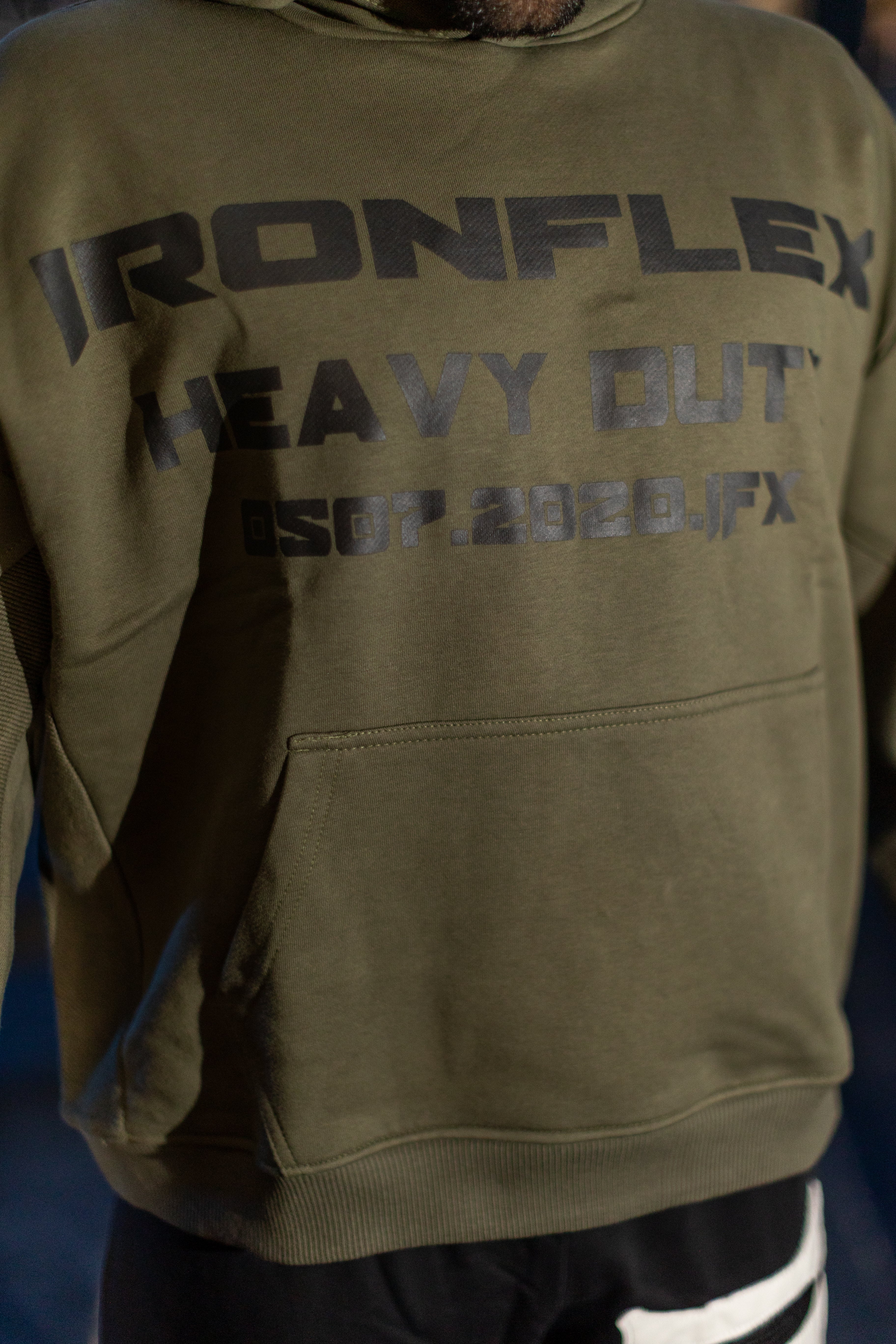 HeavyDuty Army cropped Oversized  Hoodie