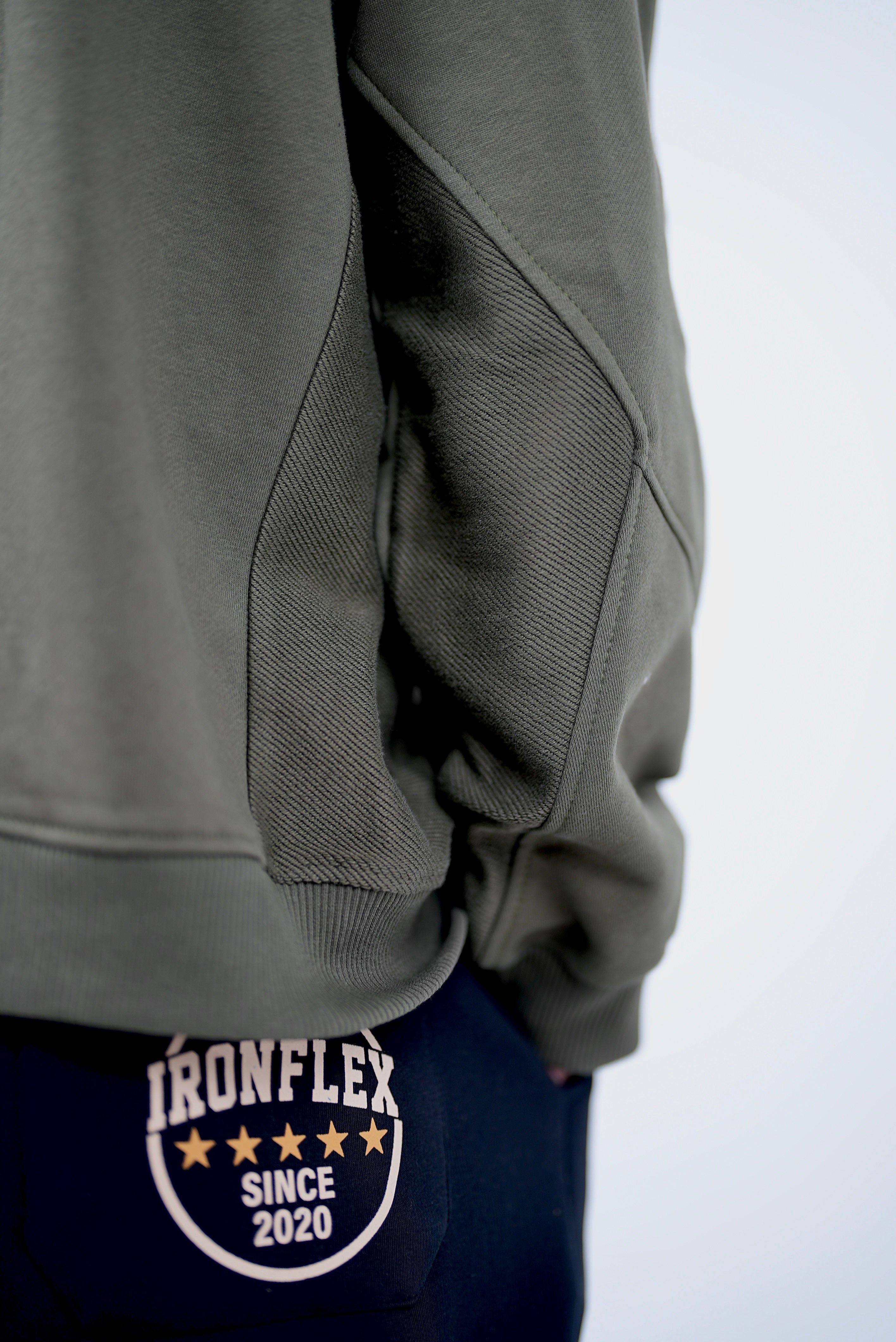 HeavyDuty Army cropped Oversized  Hoodie