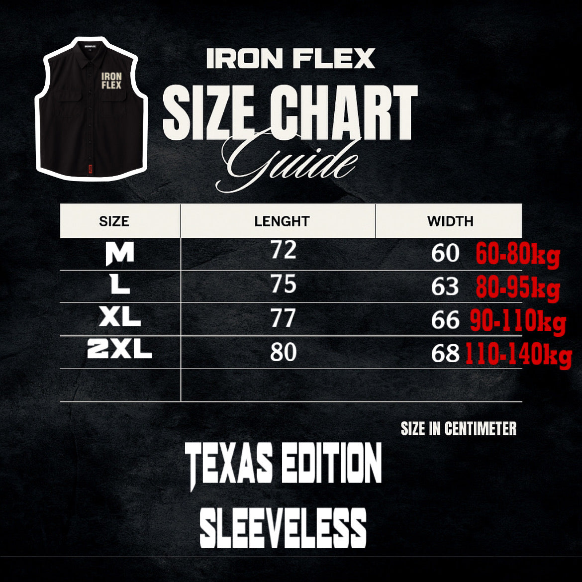 Black Texas Edition Ironflex sleeveless